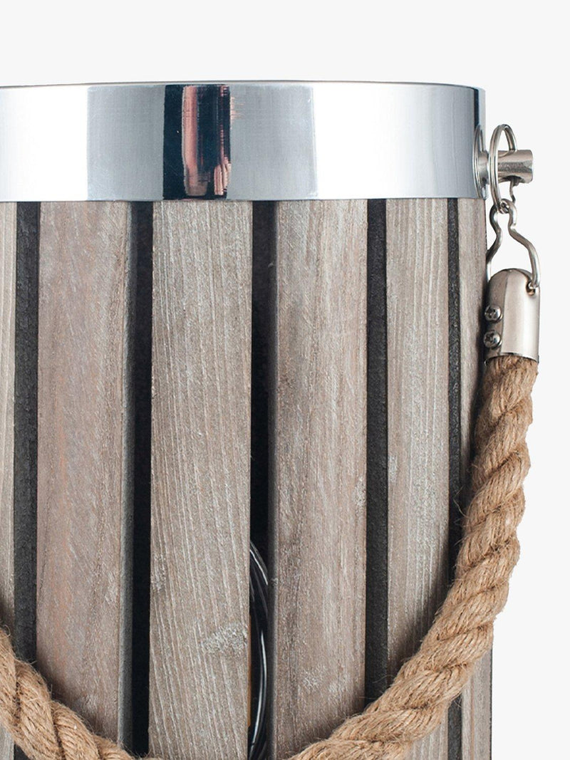 Pacific small lantern table lamp in grey - British product
