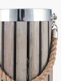 Pacific small lantern table lamp in grey - British product