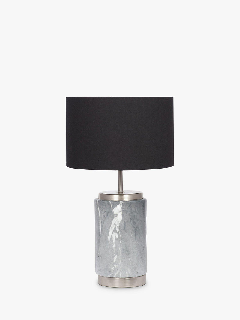 Pacific marble effect table lamp grey 49cm - British product