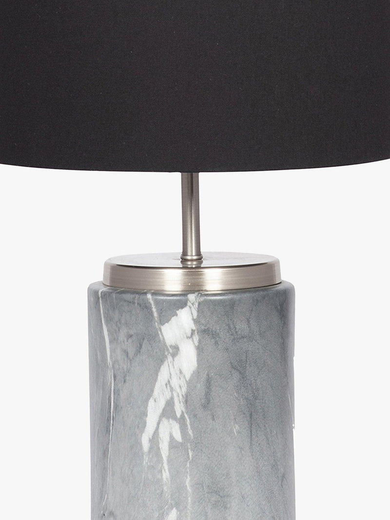 Pacific marble effect table lamp grey 49cm - British product