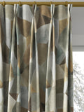 Designers Guild Geo Moderne made to measure curtains in pewter - British product