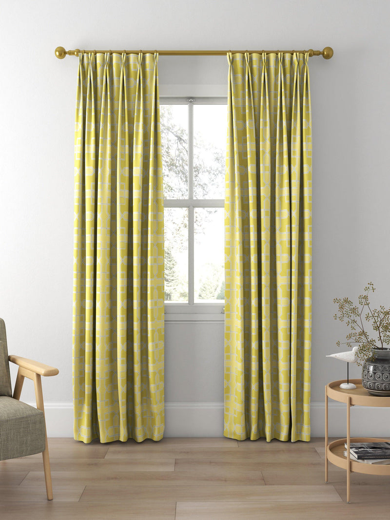 Sanderson Hampton Weave fabric Mimosa made to measure curtains, imported from the UK