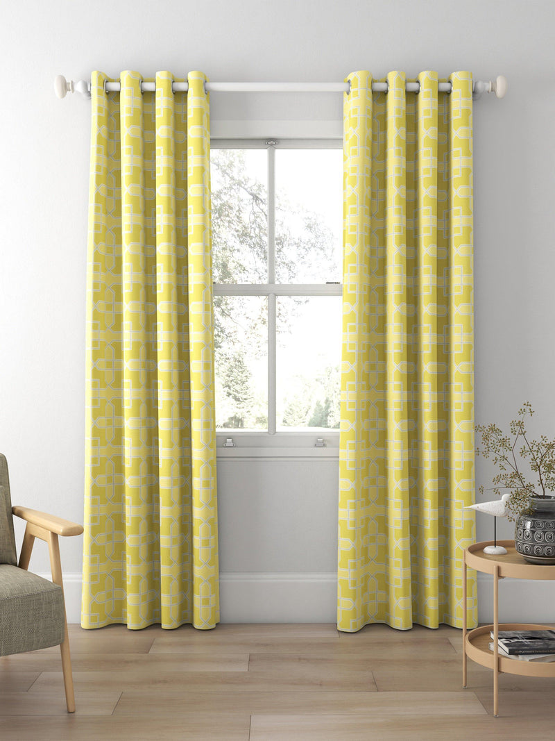 Sanderson Hampton Weave fabric Mimosa made to measure curtains, imported from the UK