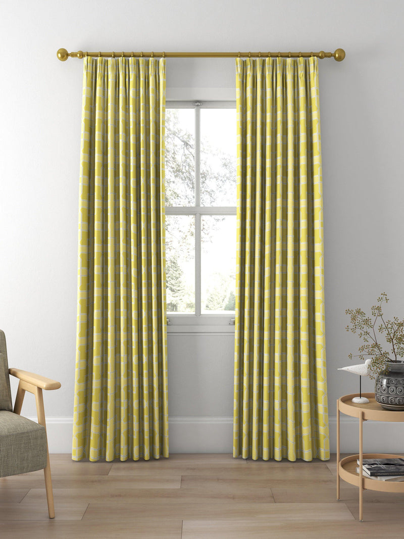 Sanderson Hampton Weave fabric Mimosa made to measure curtains, imported from the UK