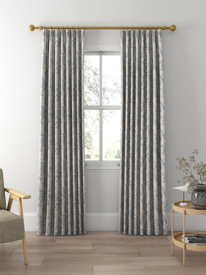 Sanderson Sorilla Damask curtains or roman blind in linen and cotton (British brand)