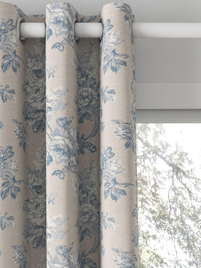 Sanderson Sorilla Damask curtains or roman blind in linen and cotton (British brand)