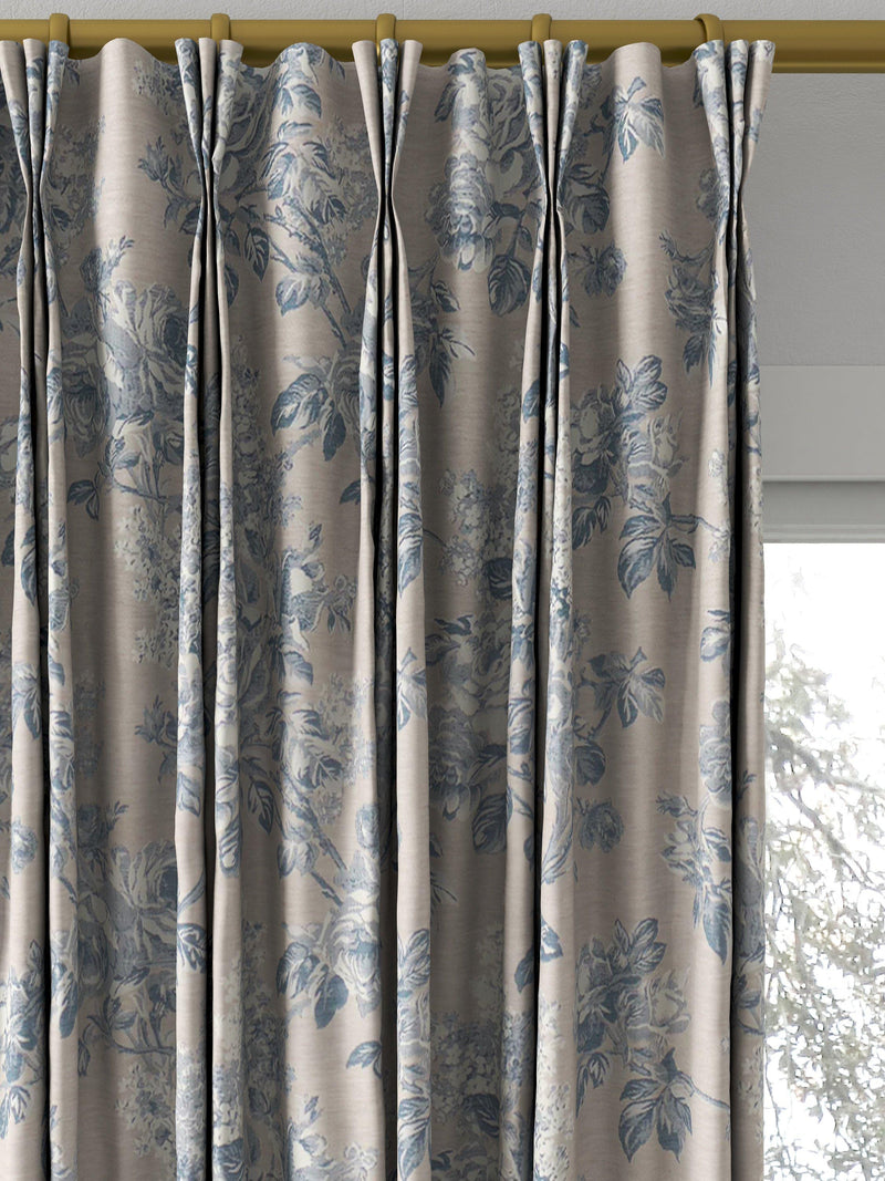 Sanderson Sorilla Damask curtains or roman blind in linen and cotton (British brand)