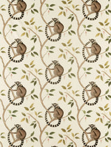 John Lewis Sanderson Ringtailed Lemur Olive Made to Measure Curtain or Roman Blind- Buy online at McGrocer