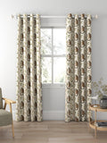 Sanderson ringtailed lemur olive fabric pattern (British brand)