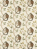 Sanderson ringtailed lemur olive fabric pattern (British brand)
