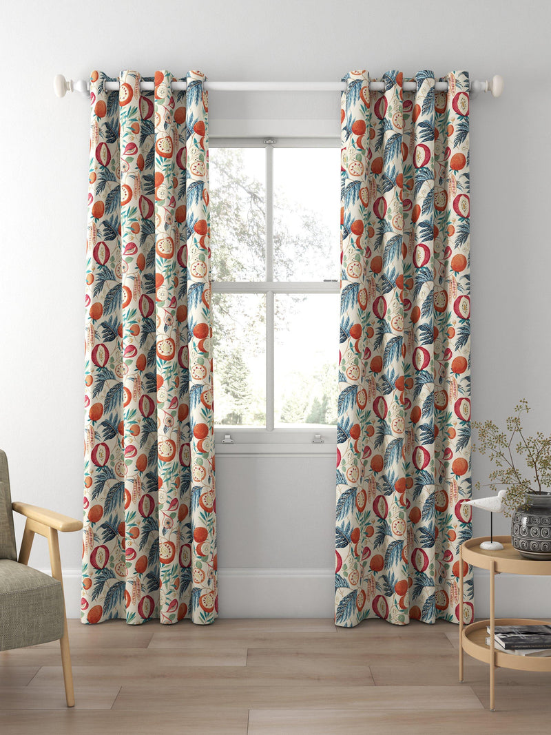 Sanderson Jackfruit curtains or roman blind in indigo, imported from the UK