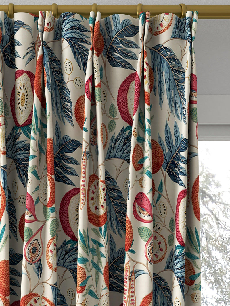 Sanderson Jackfruit curtains or roman blind in indigo, imported from the UK