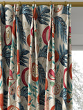 Sanderson Jackfruit curtains or roman blind in indigo, imported from the UK