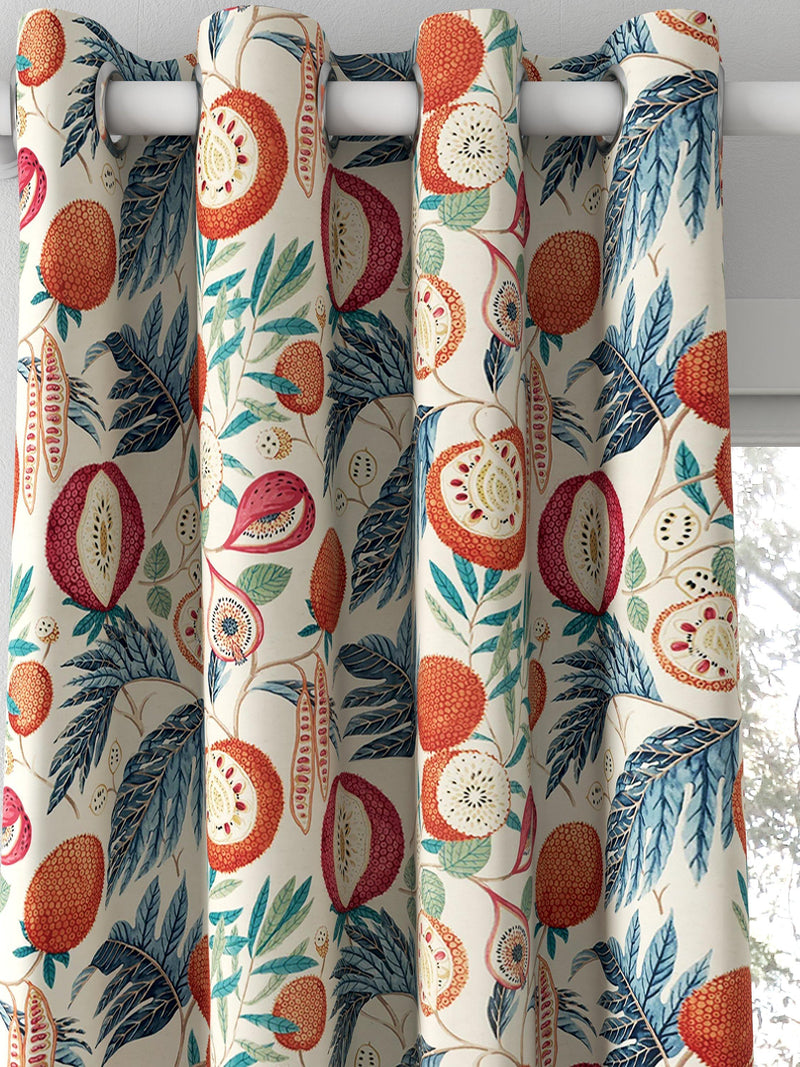 Sanderson Jackfruit curtains or roman blind in indigo, imported from the UK