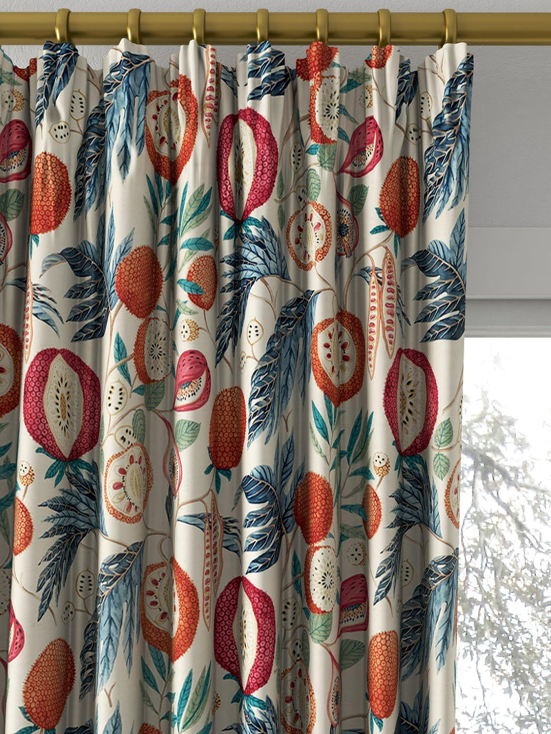 Sanderson Jackfruit curtains or roman blind in indigo, imported from the UK