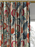 Sanderson Jackfruit curtains or roman blind in indigo, imported from the UK