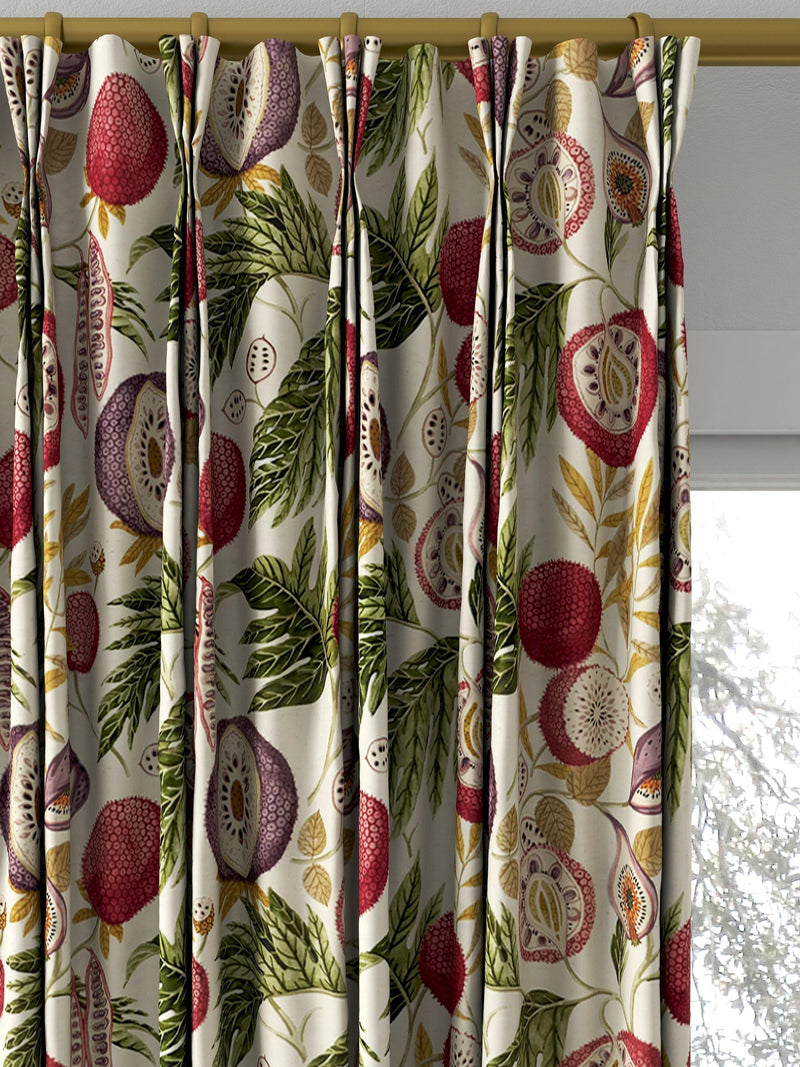 Sanderson Jackfruit fig printed curtains and roman blind - British product
