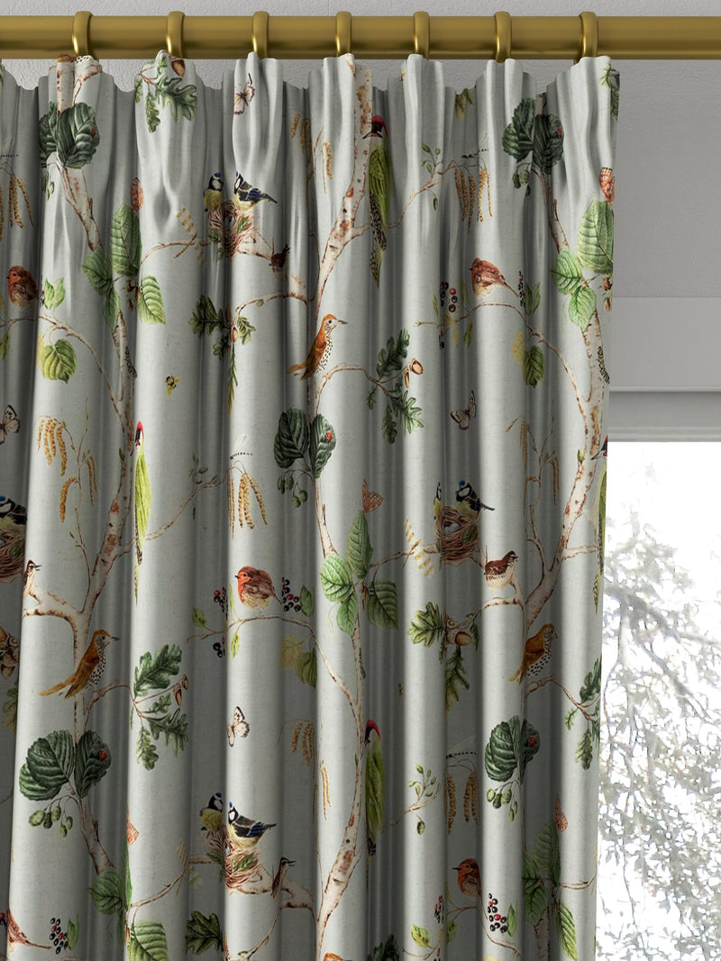 Sanderson Woodland chorus curtains sky blue multi - British product