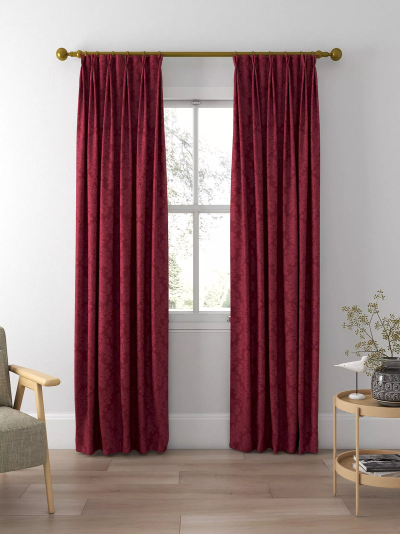 Sanderson Lymington Damask curtains in Redcurrant, UK version