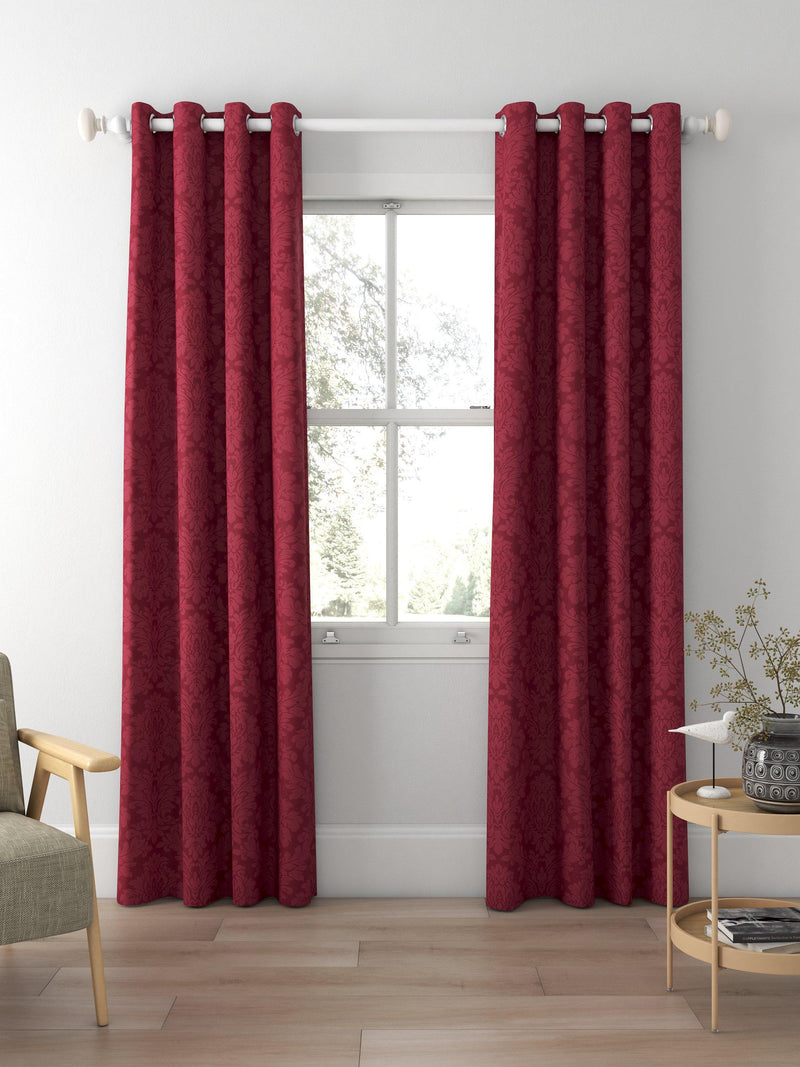 Sanderson Lymington Damask curtains in Redcurrant, UK version