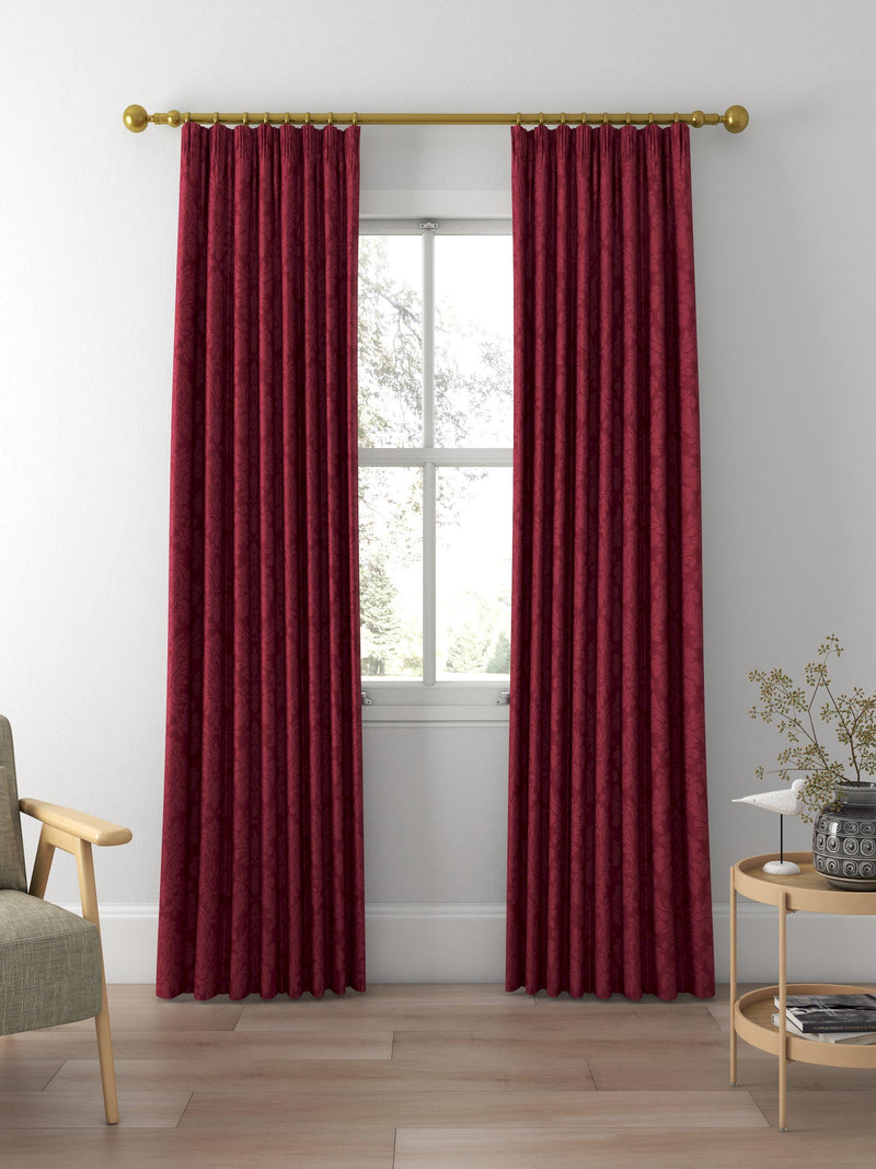 Sanderson Lymington Damask curtains in Redcurrant, UK version