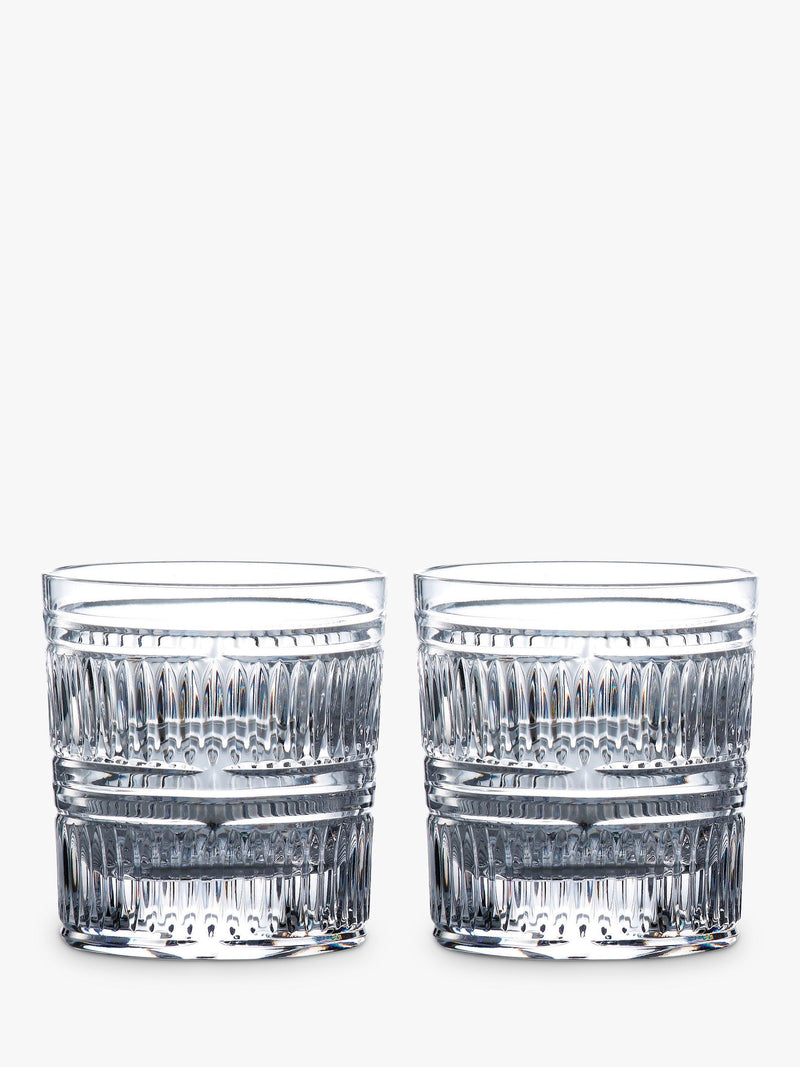 Royal Doulton R D Collection Radial Crystal Cut Glass Tumblers Set Of 2 290Ml Clear