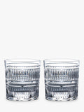 Royal Doulton R D Collection Radial Crystal Cut Glass Tumblers Set Of 2 290Ml Clear