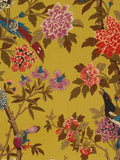GP & J Baker Hydrangea Bird curtains ochre (British brand)
