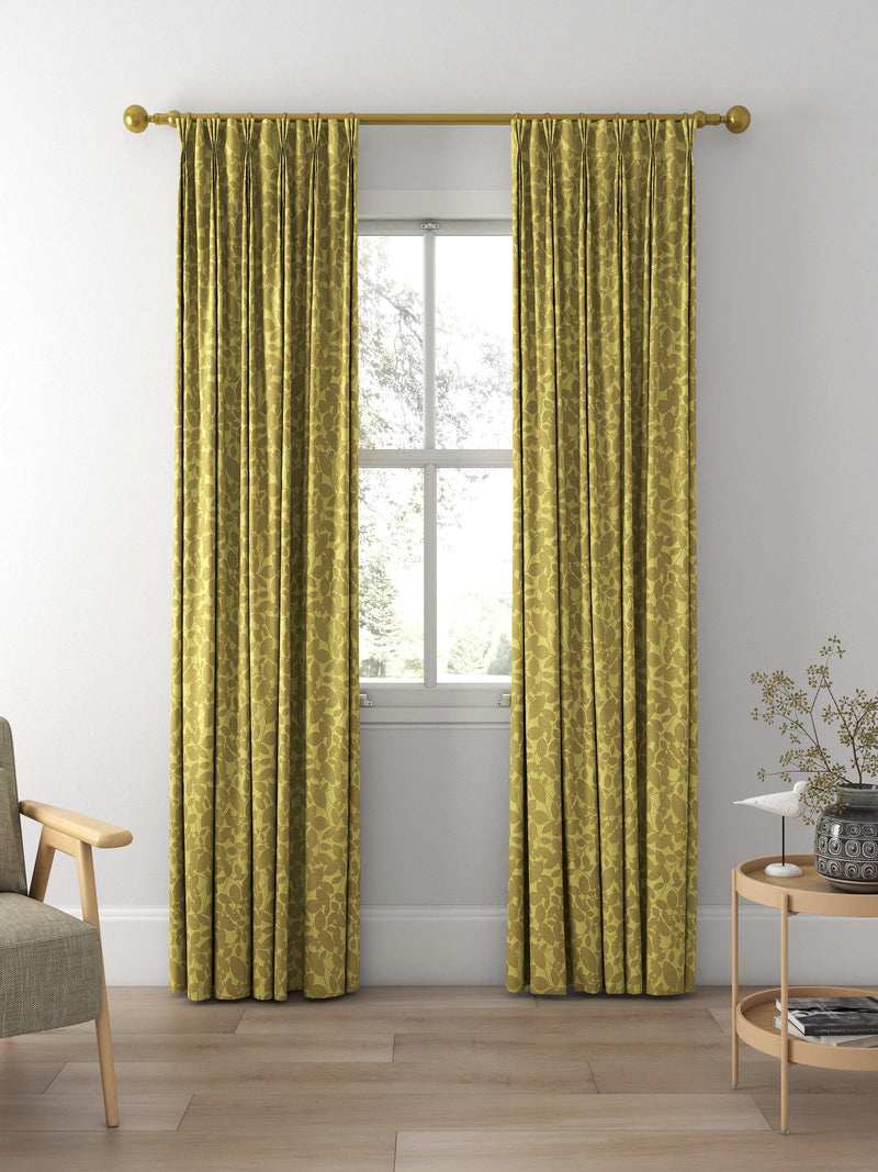 Prestigious Textiles Jude fabric lime made to measure curtain (British brand)