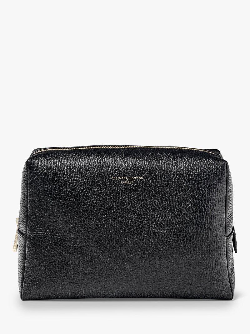 Aspinal of London pebble leather toiletry bag large - British product