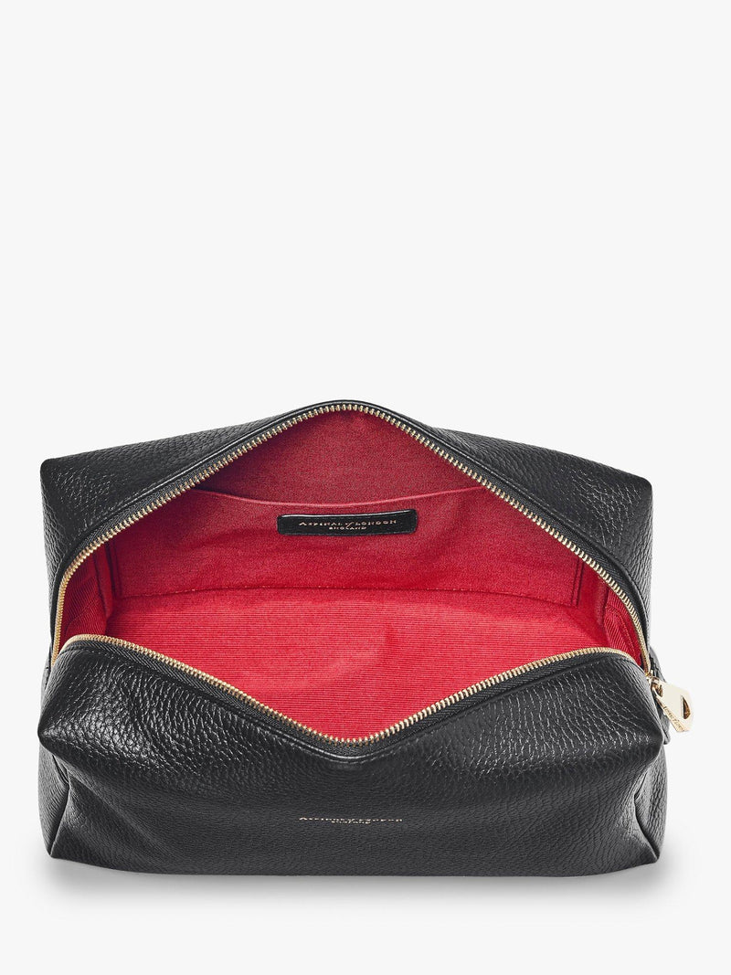Aspinal of London pebble leather toiletry bag large - British product