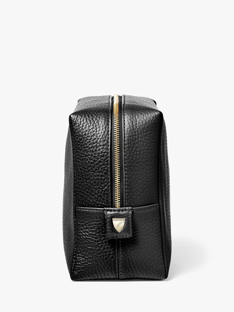Aspinal of London pebble leather toiletry bag large - British product