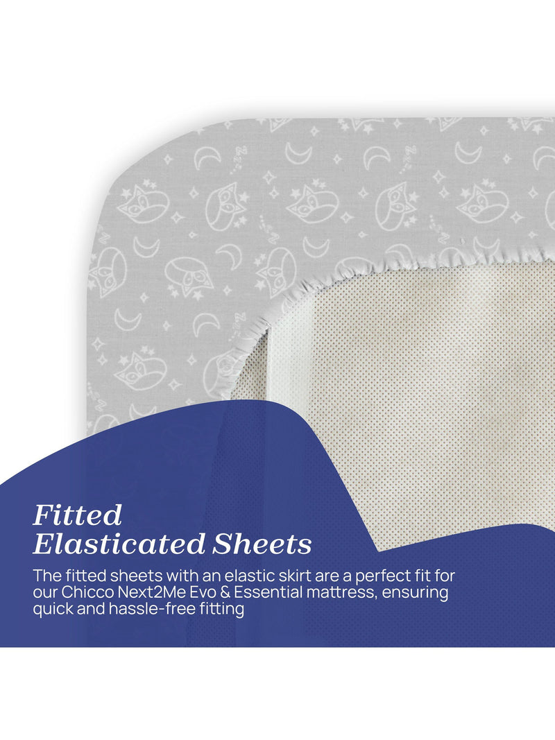 Chicco Next2Me crib fox bedding set grey - British product