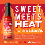 Leon hot honey sriracha sauce with blossom honey 155ml, UK version