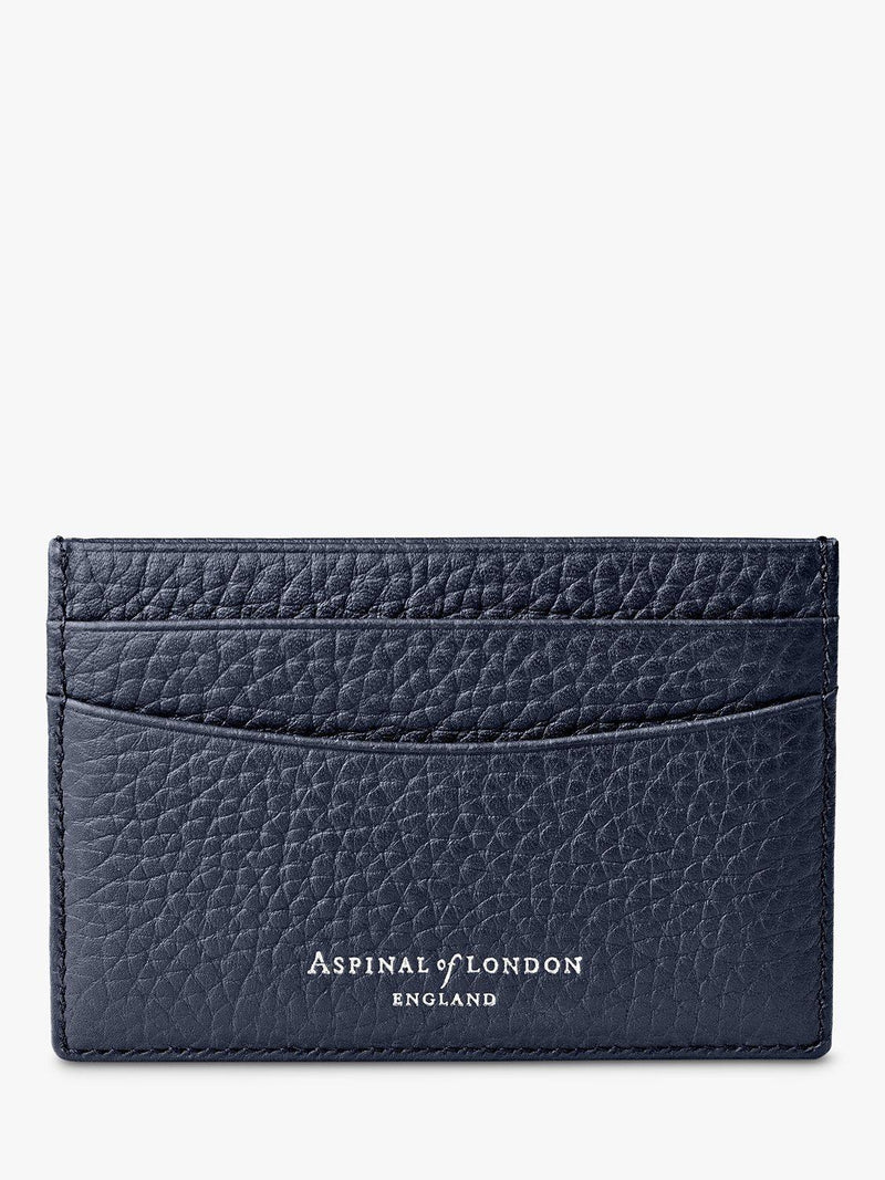 Aspinal of London pebble leather slim credit card case, UK version