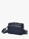 Aspinal of London East West pebble leather messenger bag (British brand)