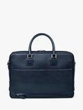 Aspinal of London small Mount Street pebble grain leather laptop bag, imported from the UK