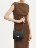 Aspinal of London Lottie small pebble leather shoulder bag, imported from the UK
