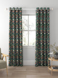 Morris & Co. Compton curtains indigo green floral pattern, made to measure - British product