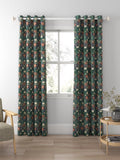 Morris & Co. Compton curtains indigo green floral pattern, made to measure - British product