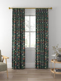 Morris & Co. Compton curtains indigo green floral pattern, made to measure - British product