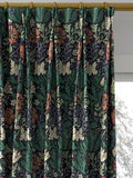 Morris & Co. Compton curtains indigo green floral pattern, made to measure - British product