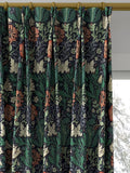 Morris & Co. Compton curtains indigo green floral pattern, made to measure - British product