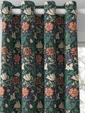 Morris & Co. Compton curtains indigo green floral pattern, made to measure - British product