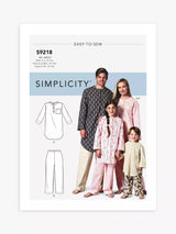 John Lewis Simplicity Unisex Child's and Adult's Sleepwear Sewing Pattern S9218- Buy online at McGrocer