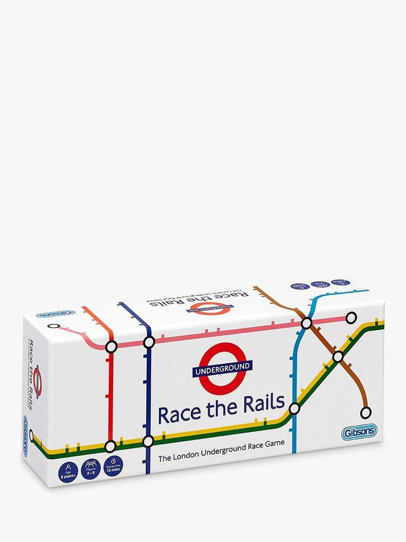 Gibsons Race The Rail board game featuring London Underground racing, UK version
