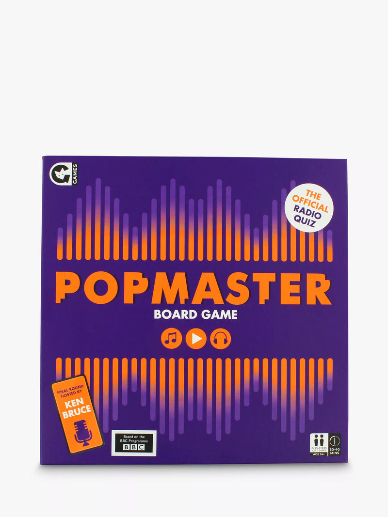 Ginger Fox Popmaster Music Trivia Board Game, UK version