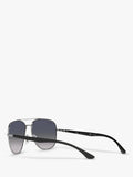 Ray-Ban RB3683 square polarized sunglasses, imported from the UK