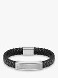 BOSS woven leather logo bracelet, imported from the UK