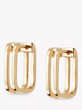 Daisy London Rupi huggie hoop earrings in gold plated vermeil - British product
